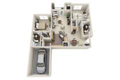 2 Bed 2 Bath  Floor Plan | 1,177 Sq. Ft. at Carrington at Barker Cypress Cypress TX