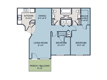 floor plan image at Bradford Run in Kokomo, Indiana