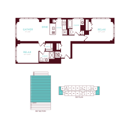 2 bedroom 2 bath E at 360 State Street, New Haven, Connecticut