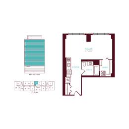 1 bedroom 1 bathroom B at 360 State Street, New Haven, Connecticut