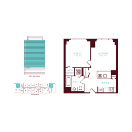 1 bedroom 1 bathroom C at 360 State Street, New Haven