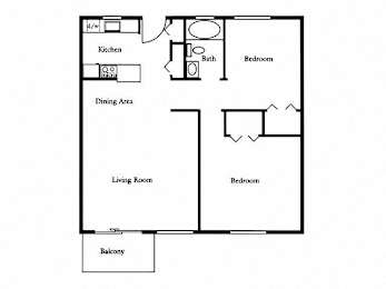 A black and white image of a floor plan of a house.
