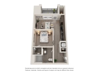 S1 Floor Plan at Anchor 532 Apartments