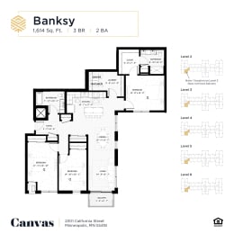 a floor plan of a house with a story
