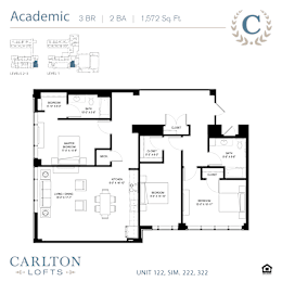 Floor Plan at Carlton Lofts in Clouqet, MN.