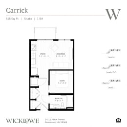 floor plan of the first level of the home