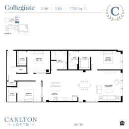 Floor Plan at Carlton Lofts in Clouqet, MN.