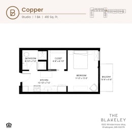 the floor plan of the blakely residences