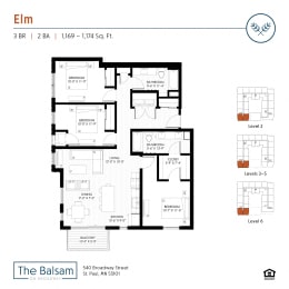 The Balsam on Broadway-Elm Floor Plan