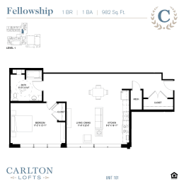 Floor Plan at Carlton Lofts in Clouqet, MN.