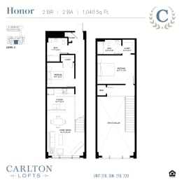 Floor Plan at Carlton Lofts in Clouqet, MN.