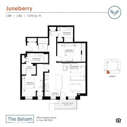 The Balsam on Broadway-Juneberry Floor Plan