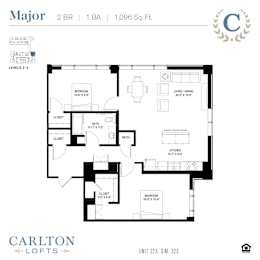 Floor Plan at Carlton Lofts in Clouqet, MN.