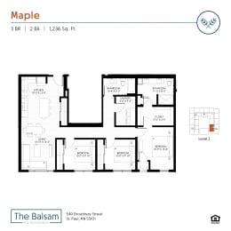 The Balsam on Broadway-Maple Floor Plan