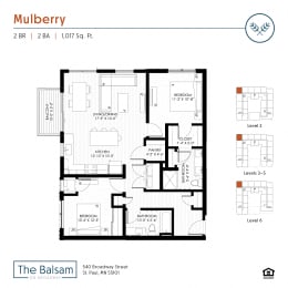 The Balsam on Broadway-Mulberry Floor Plan
