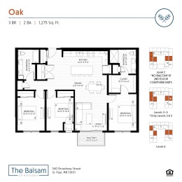 The Balsam on Broadway-Oak Floor Plan