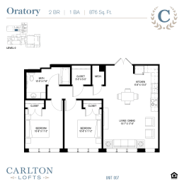 Floor Plan at Carlton Lofts in Clouqet, MN.