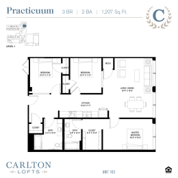 Floor Plan at Carlton Lofts in Clouqet, MN.