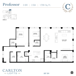 Floor Plan at Carlton Lofts in Clouqet, MN.