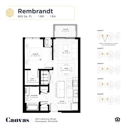floor plan of the renovated apartment