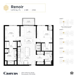 floor plan of the renovated condo