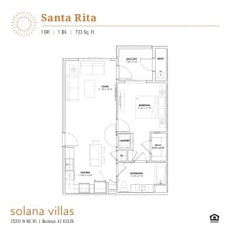 the floor plan of the villas at solana villas