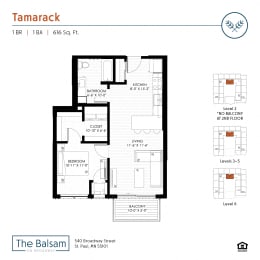 The Balsam on Broadway-Tamarack Floor Plan