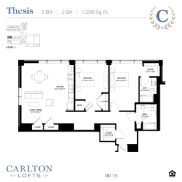Floor Plan at Carlton Lofts in Clouqet, MN.