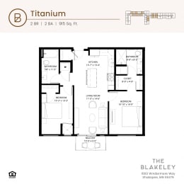 a floor plan of the blakely apartments
