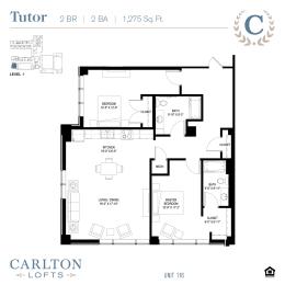 Floor Plan at Carlton Lofts in Clouqet, MN.