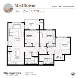 the floor plan of the misty flower