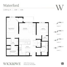 the floor plan of waterford residences