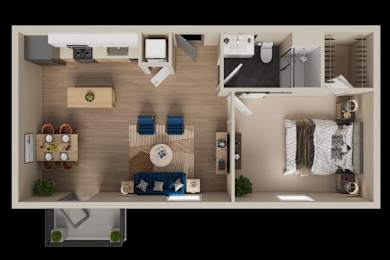 1 bed 1 bath A at The Dean at Creekview Apartments, Delaware, 19711