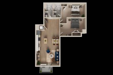 2 bed 2 bath A at The Dean at Creekview Apartments, Newark, 19711