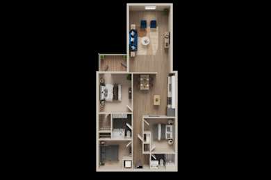 2 bed 2 bath C at The Dean at Creekview Apartments, Newark, DE, 19711
