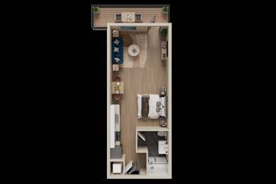 1 bed 1 bath C at The Dean at Creekview Apartments, Delaware, 19711