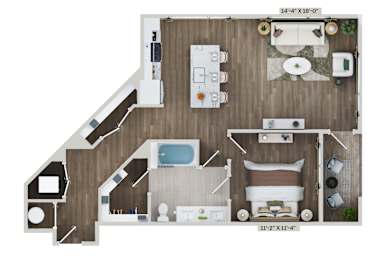 A15A Floor Plan at The Sully, Chantilly, VA, 20151