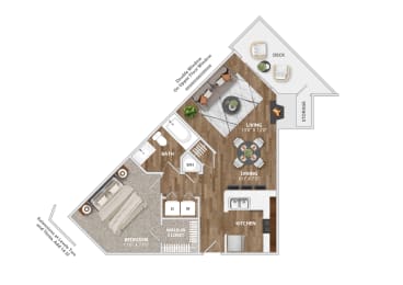 A2 Floor Plan at Waverly Place, North Charleston, SC, 29418
