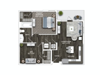 A2A DEN Floor Plan at La Unión, Florida, 33605