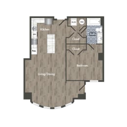 A4A Floor Plan at Park Kennedy, Washington, Washington