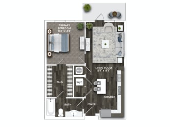 A6A Floor Plan at La Unión, Tampa, FL 33605