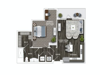 A9A Floor Plan at La Unión, Tampa Florida