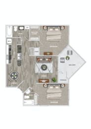 B1 Floor Plan at Palmetto Grove, South Carolina