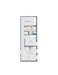 2 bed 2 bath C the floor plan of the apartment has been designed by 92 designers at Reed Row, Washington, DC