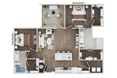 B10B Floor Plan at The Sully, Chantilly, VA
