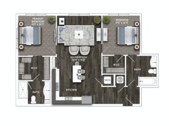B3B Floor Plan at La Unión, Tampa Florida