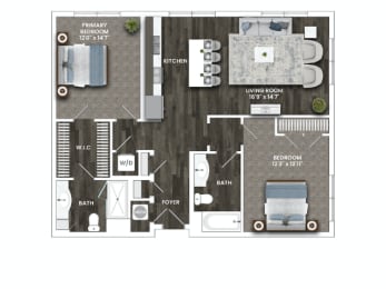 B4B Floor Plan at La Unión, Tampa