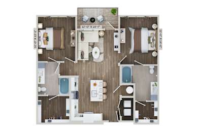 B8B Floor Plan at The Sully, Chantilly