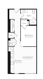 bedroom floor plan | luxury apartments in towson md | the southerly at The Boro, Tysons, VA 22102
