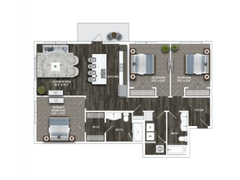 C3B Floor Plan at La Unión, Tampa, FL